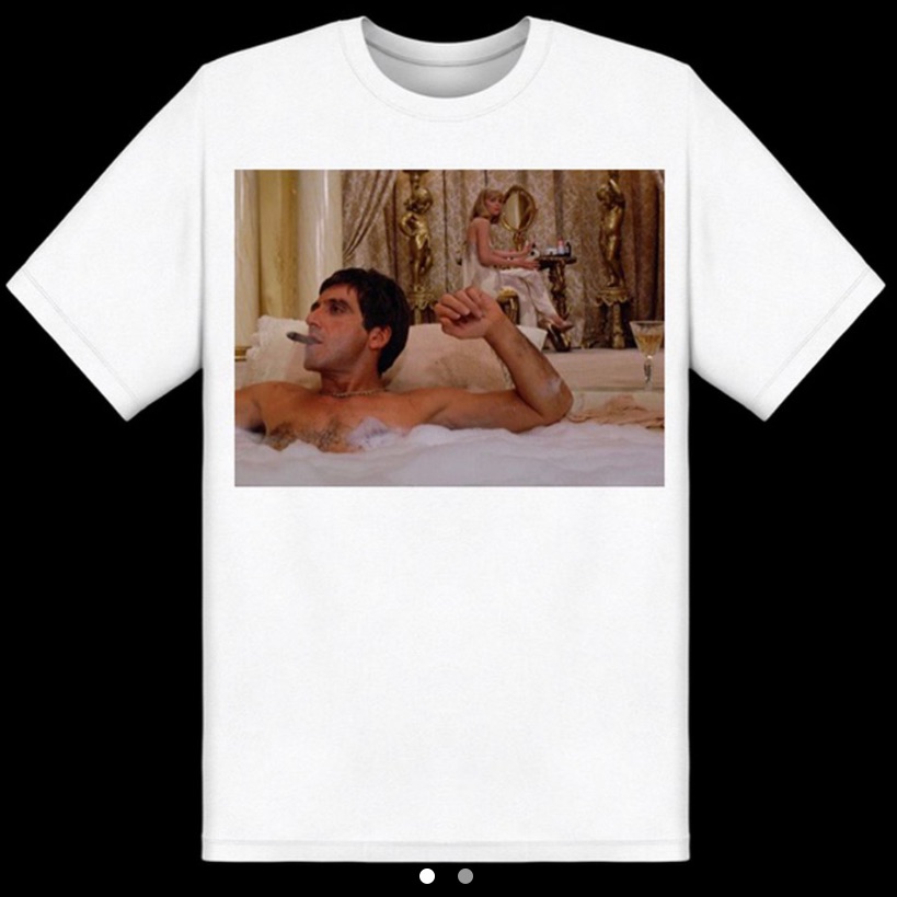 Scarface In Jacuzzi Graphic Tee